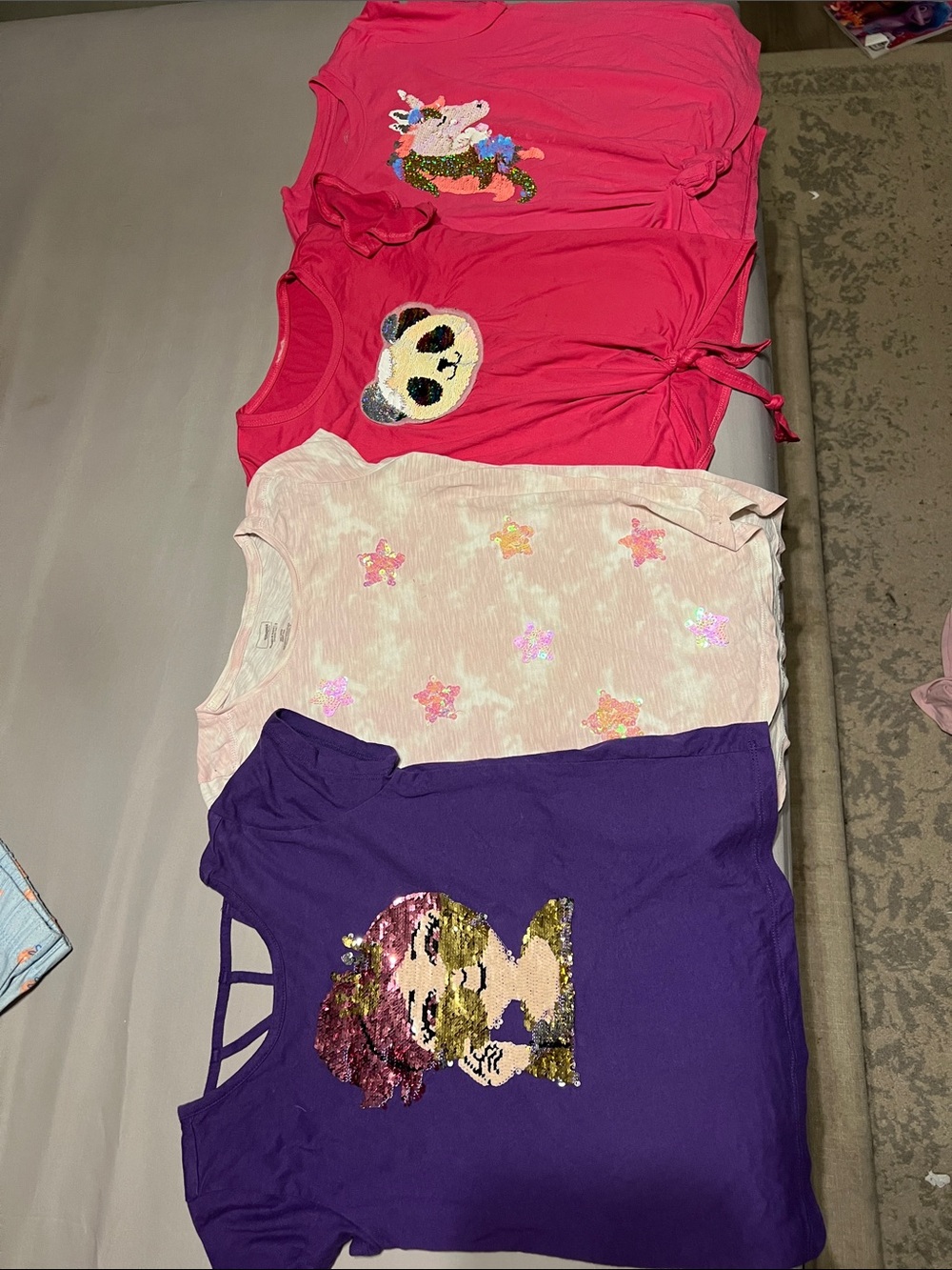 Bundle of girls sequin shirts